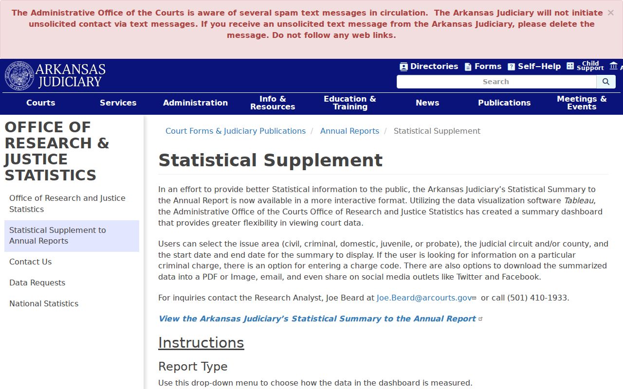 Pike County court docket statistical and public access resources