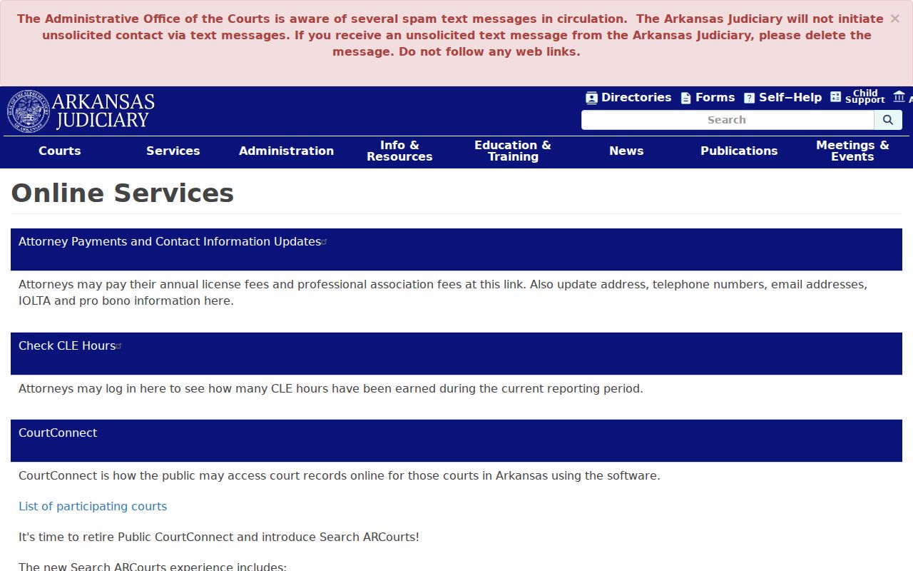 Pike County court docket access through Arkansas Judiciary services