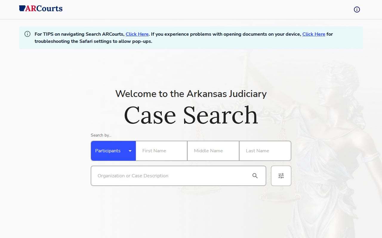 Pike County court docket search through Search ARCourts