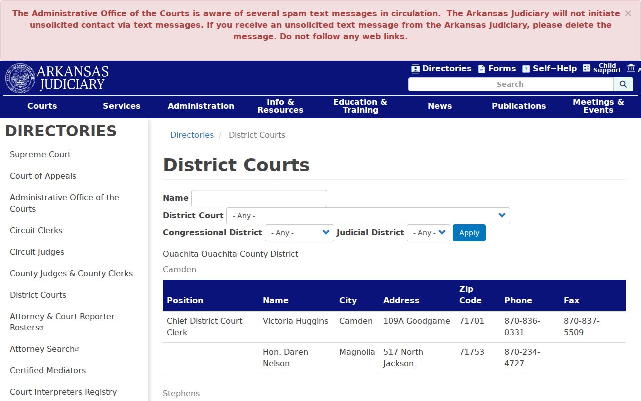 Pike County court dates district court directory