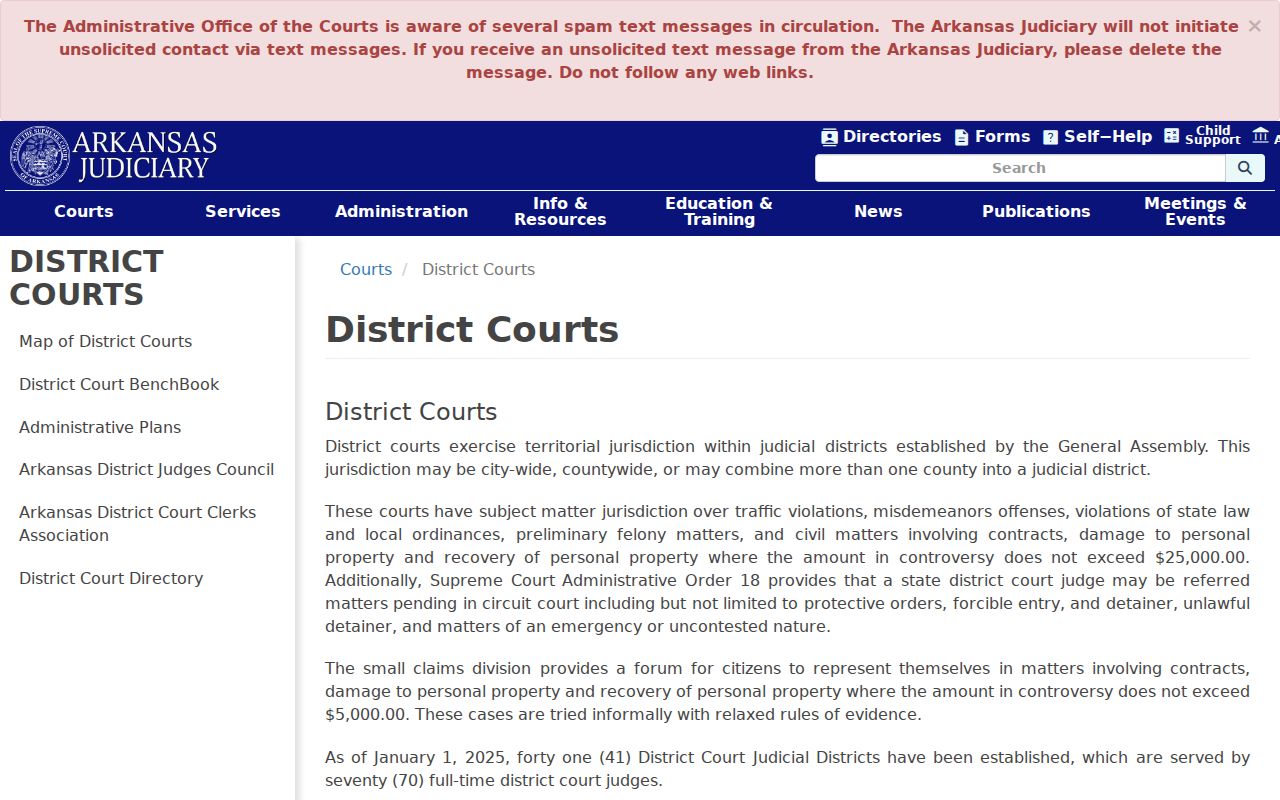 Pike County criminal docket District Court jurisdiction information