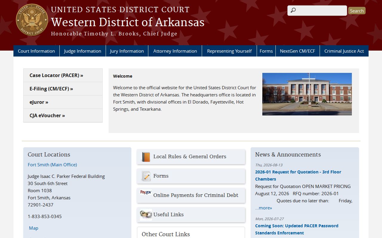 Delight court docket comparison with Western District of Arkansas